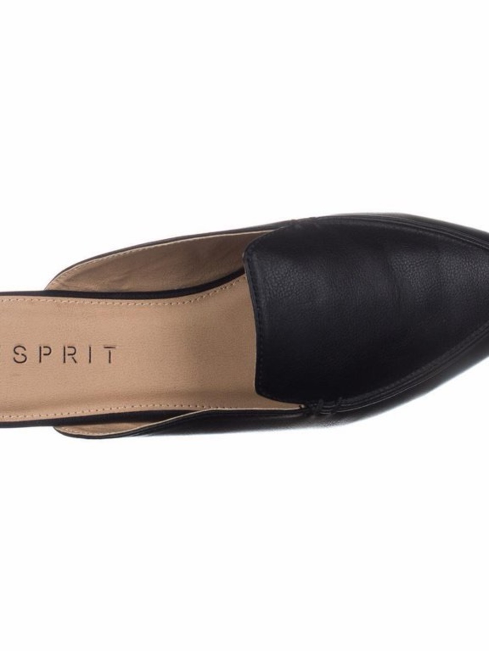 Esprit Black Leather LOOK (synthetic) Slide Mules
